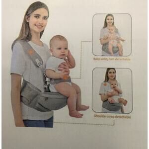 Ergonomic Baby Body Straps Adjustable Padded Straps Black Belly New